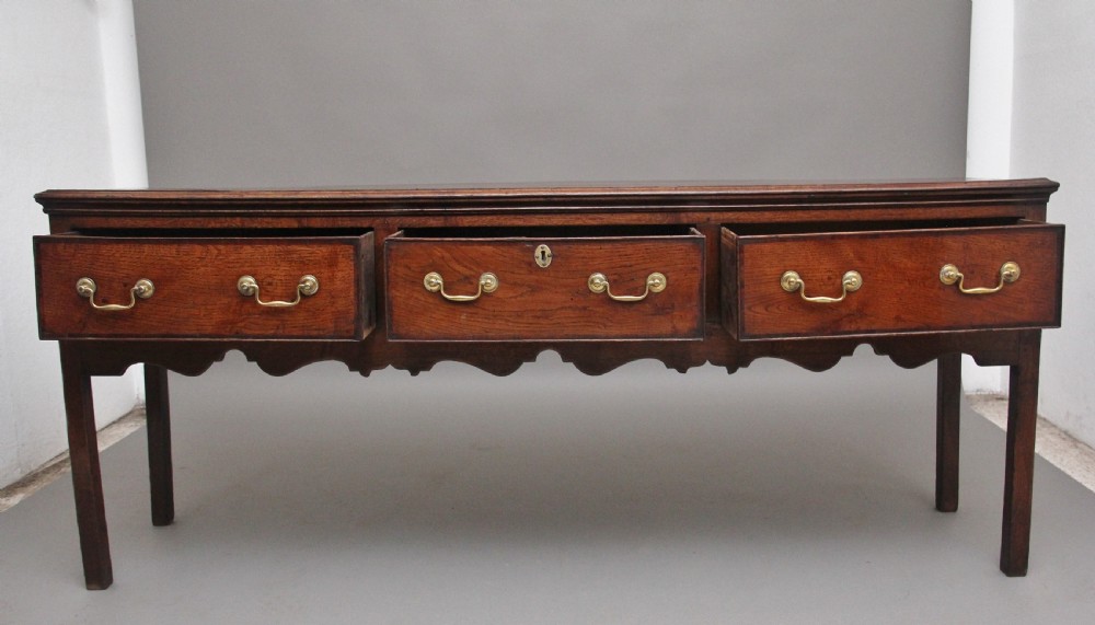 18th Century antique oak dresser base View II