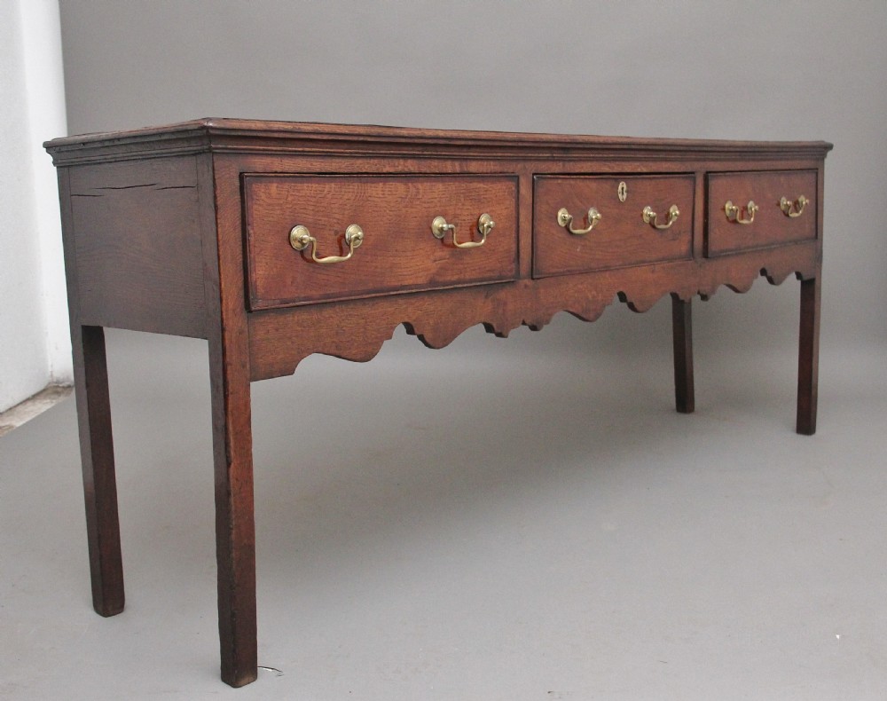 18th Century antique oak dresser base View IV