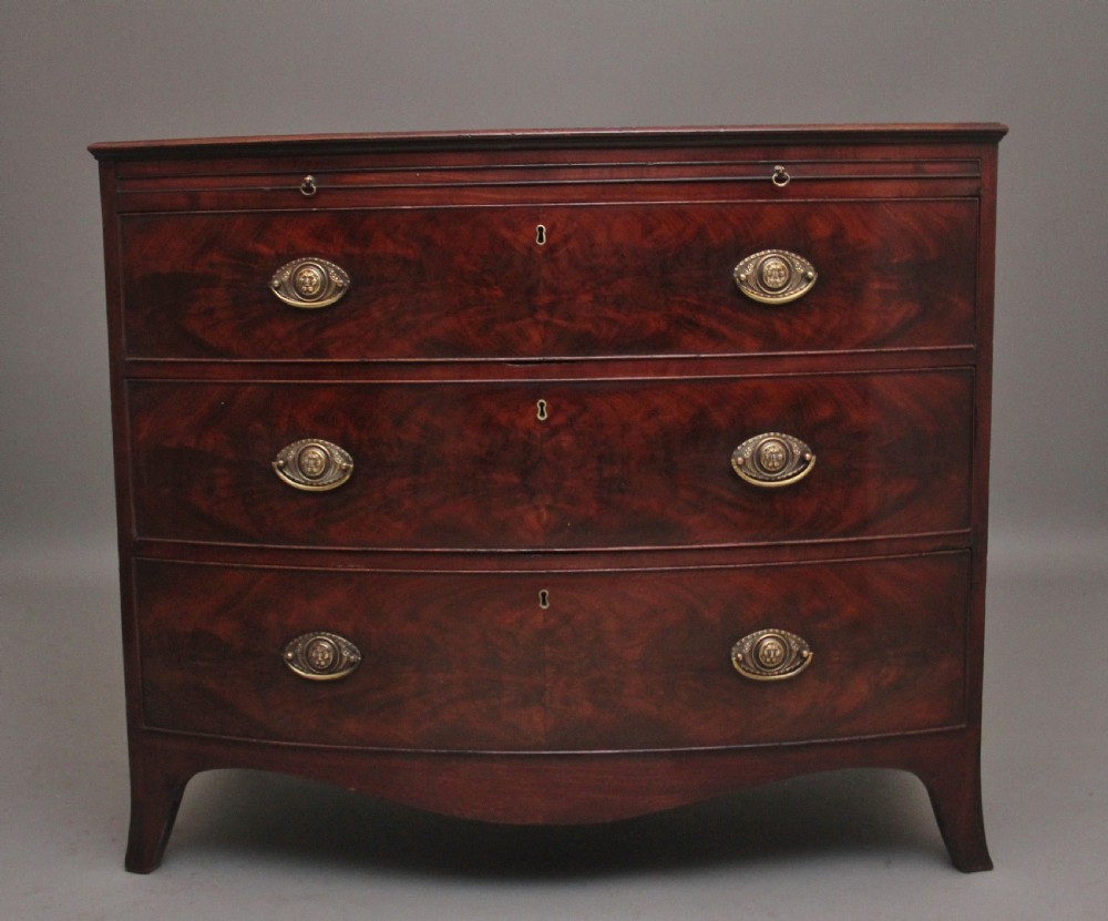 18th Century mahogany bowfront chest of drawers