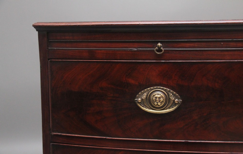 18th Century mahogany bowfront chest of drawers View II