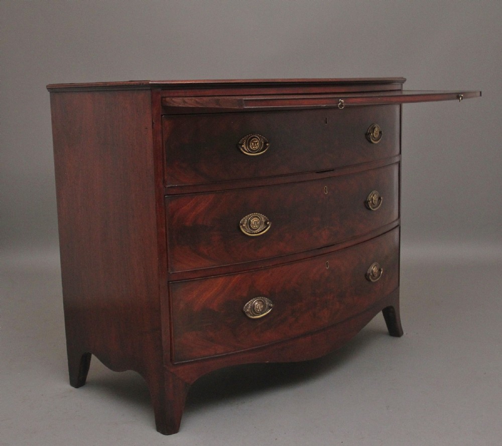 18th Century mahogany bowfront chest of drawers View IV