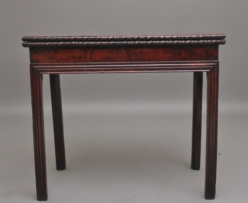18th Century mahogany card table