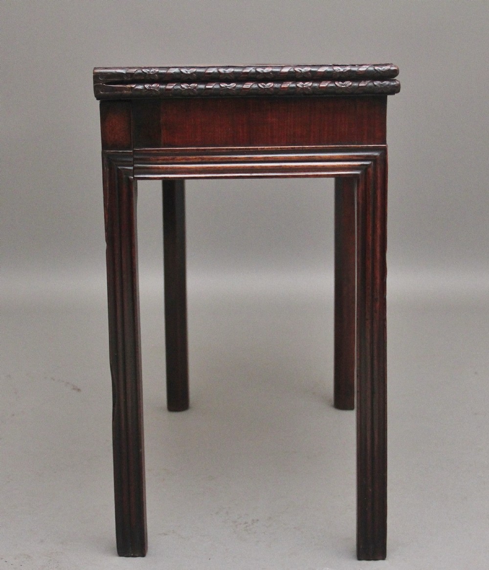 18th Century mahogany card table View III