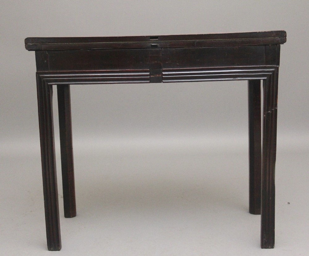 18th Century mahogany card table View IV