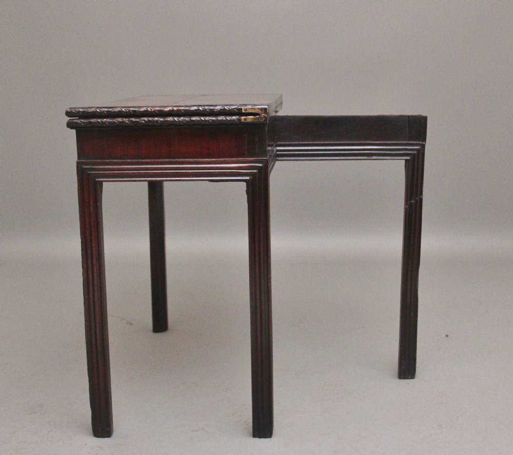 18th Century mahogany card table View VI