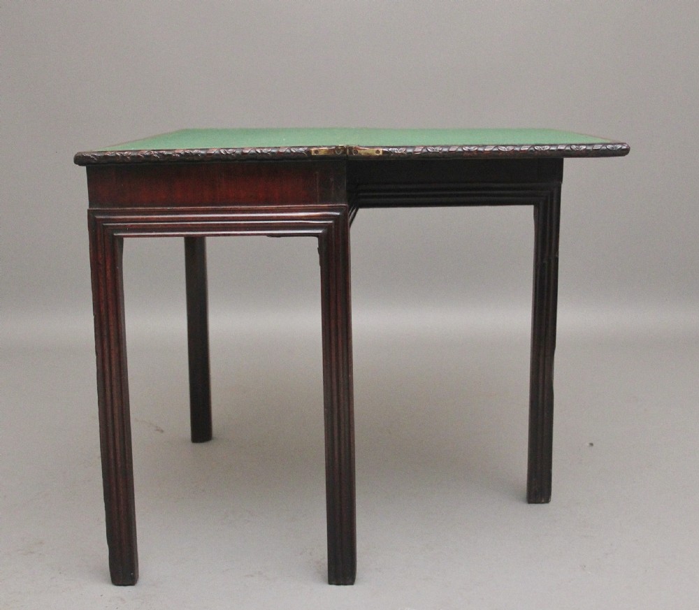 18th Century mahogany card table View VII