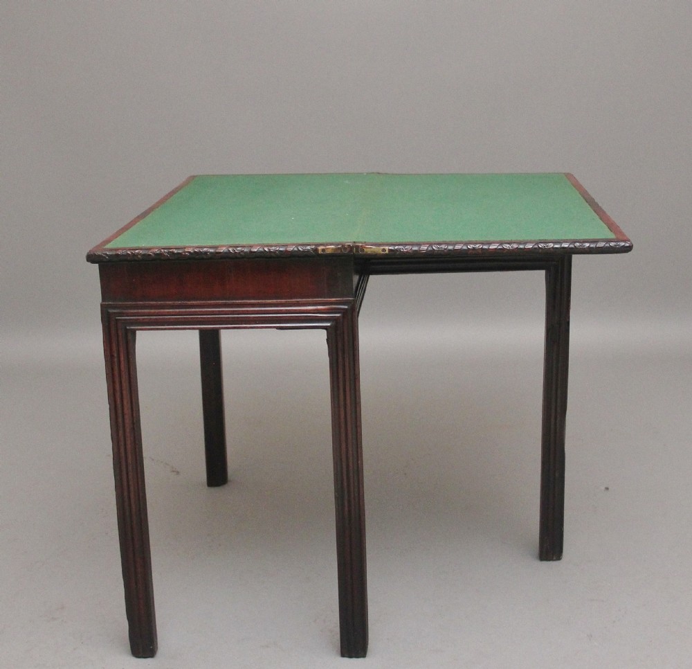 18th Century mahogany card table View VIII