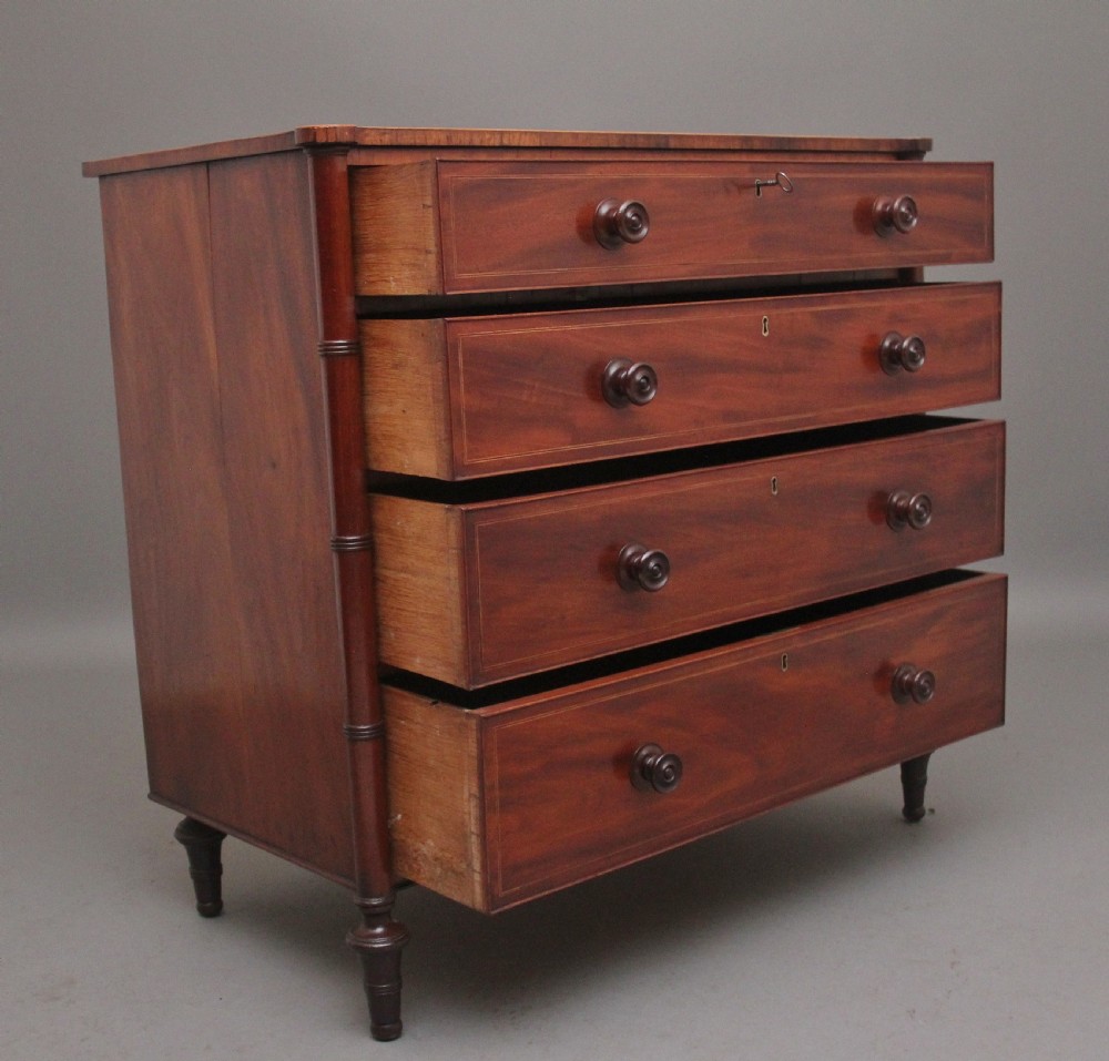 A superb quality early 19th Century Regency mahogany chest of drawers View IV
