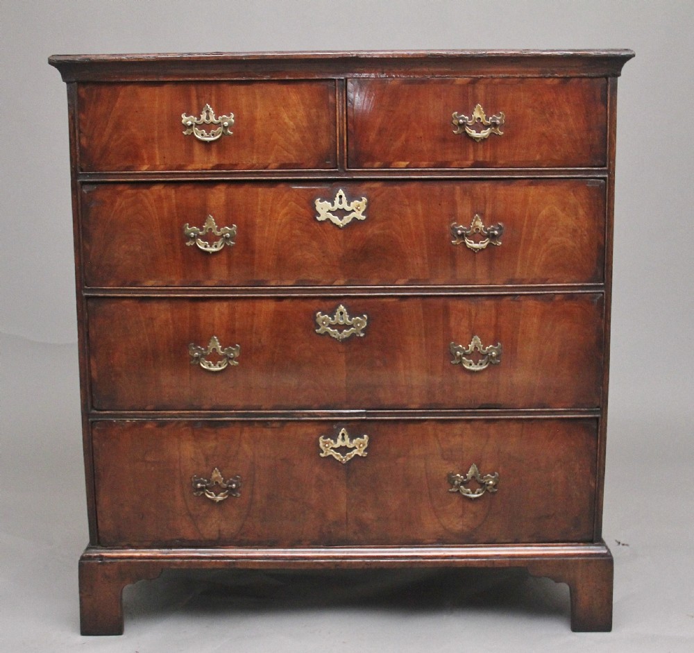 18th Century walnut chest of drawers