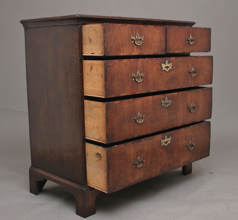 18th Century walnut chest of drawers View V