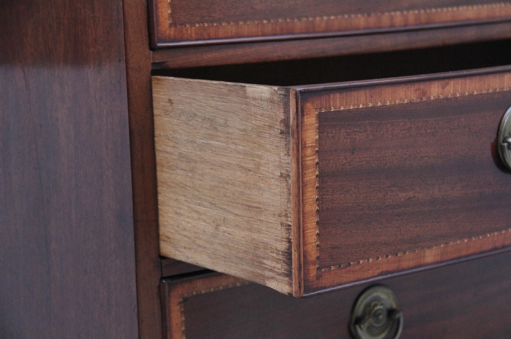 Decorative 18th Century mahogany bowfront chest of drawers View III