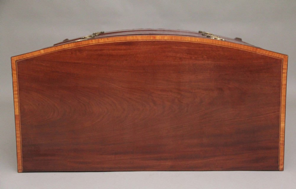 Decorative 18th Century mahogany bowfront chest of drawers View X