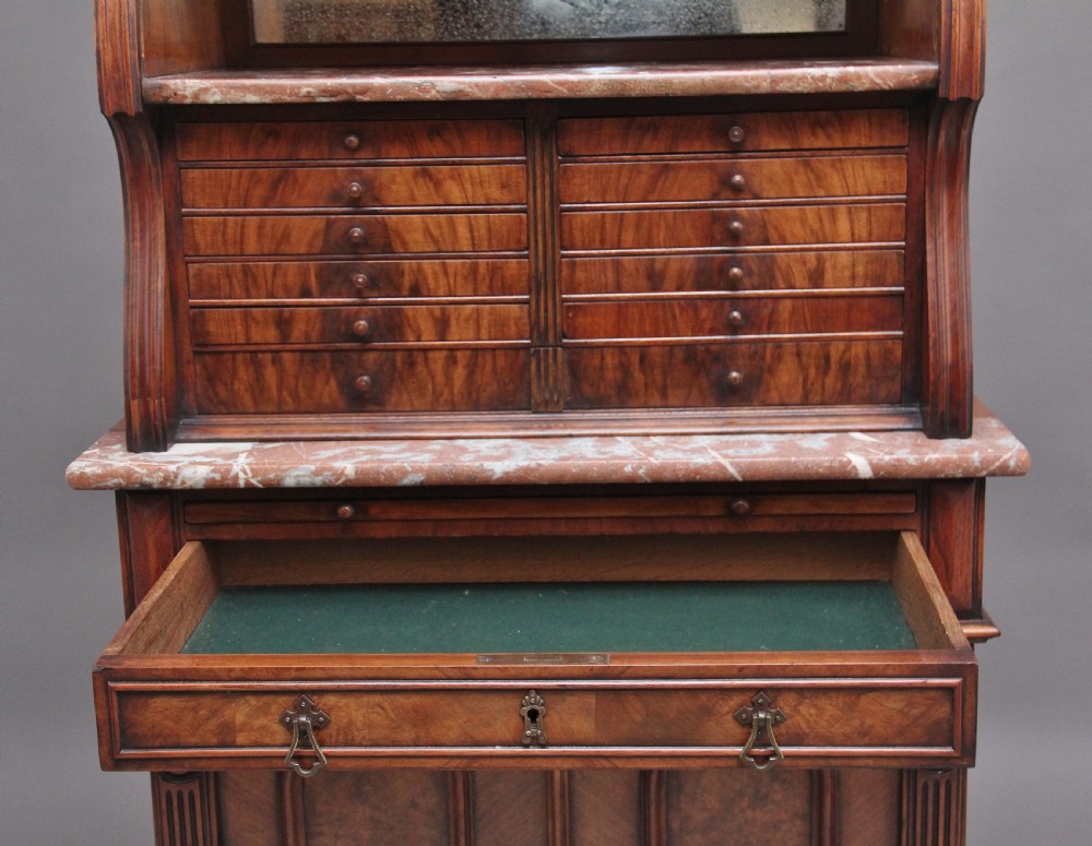 Decorative 19th Century Burr walnut dentist cabinet View IX