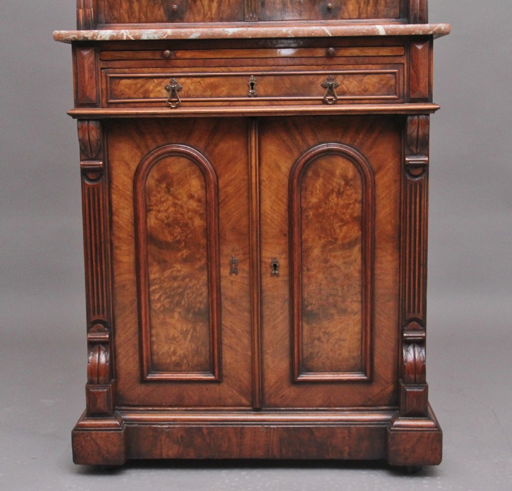 Decorative 19th Century Burr walnut dentist cabinet View X