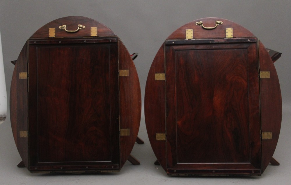 A pair of 19th Century rosewood folding butlers tray on stands View VIII