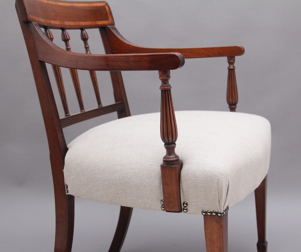 Pair of 19th Century mahogany armchairs View V