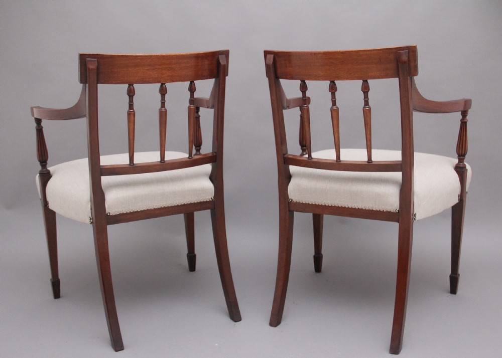 Pair of 19th Century mahogany armchairs View IX