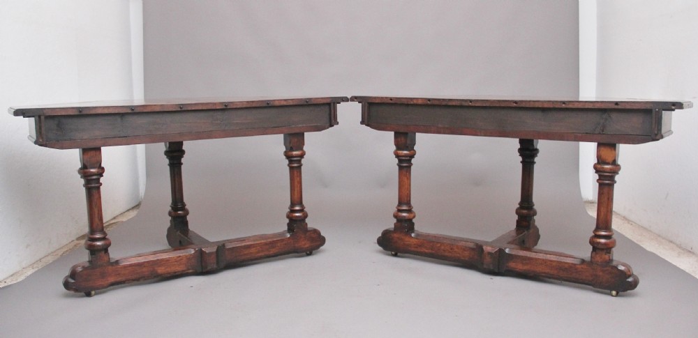 A pair of early 19th Century oak console tables View XIII