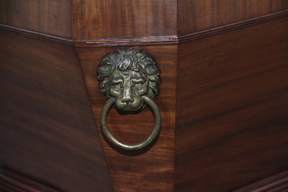 Regency mahogany sarcophagus wine cooler View IX