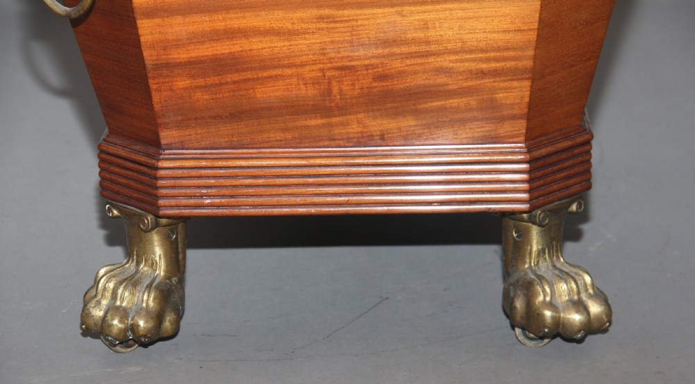 Regency mahogany sarcophagus wine cooler View XI