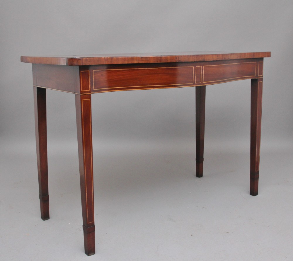 18th Century mahogany serpentine serving table View II