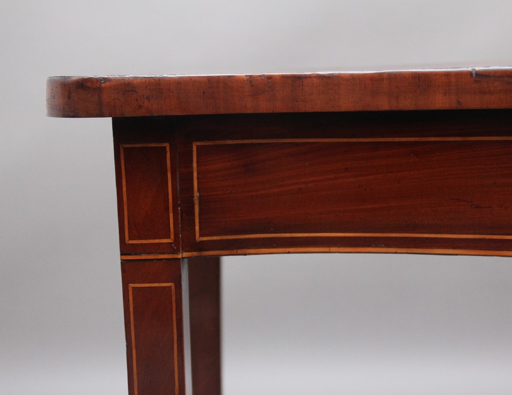 18th Century mahogany serpentine serving table View III