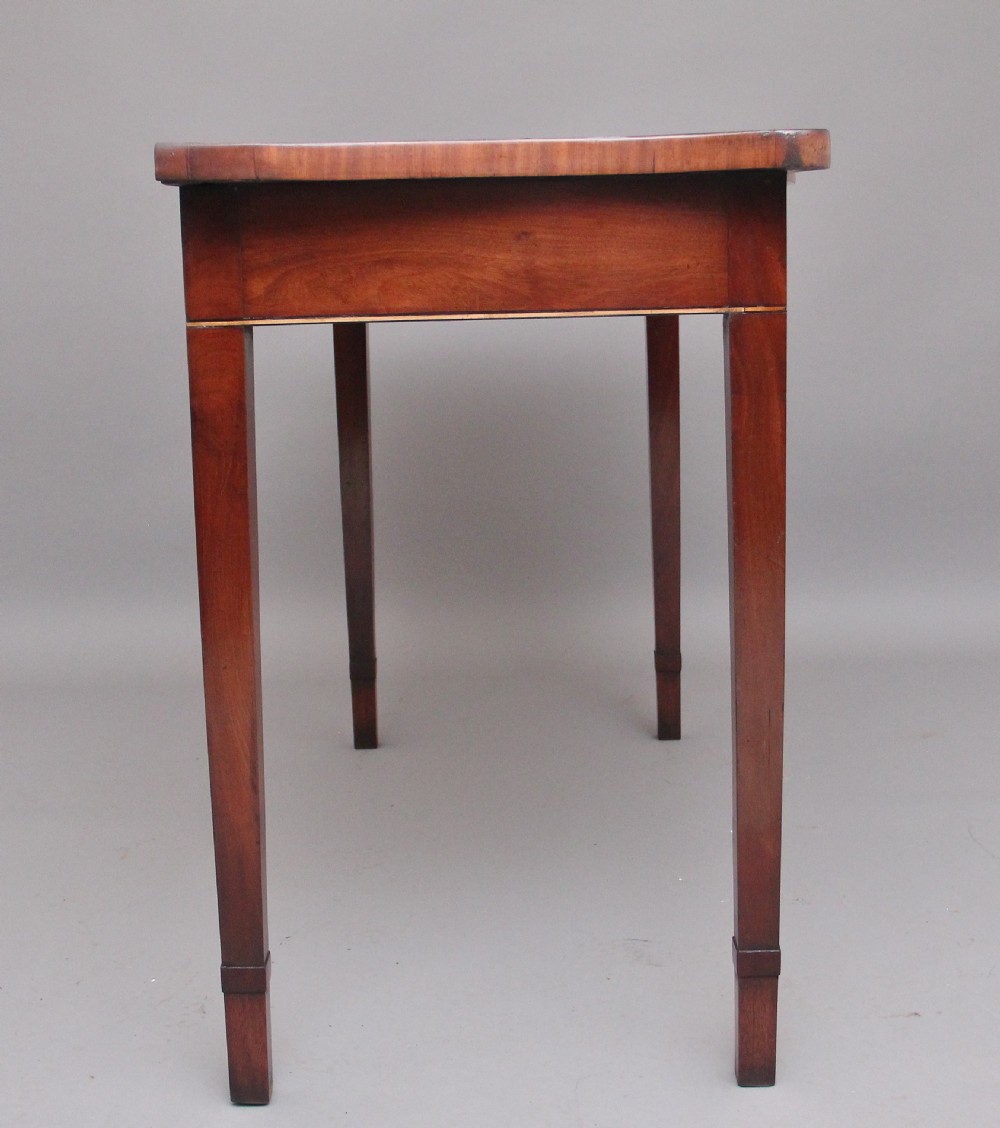 18th Century mahogany serpentine serving table View IV