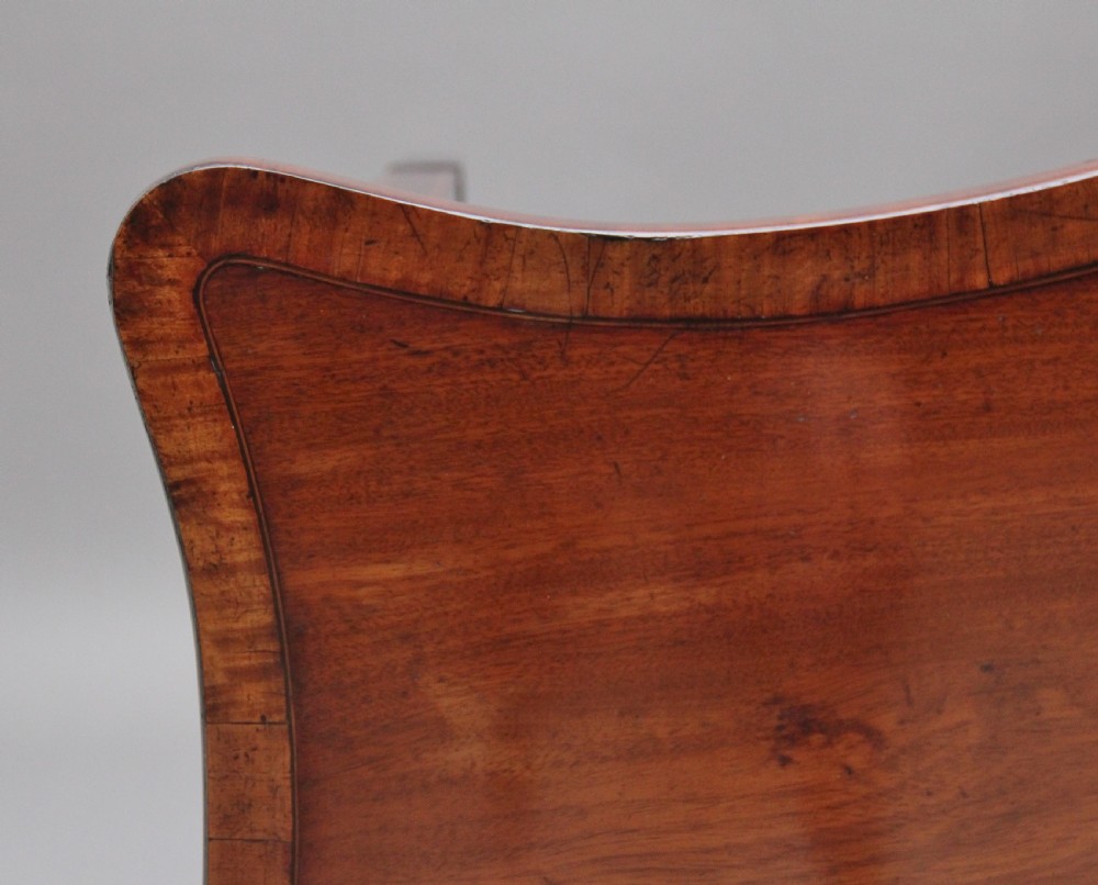 18th Century mahogany serpentine serving table View VII