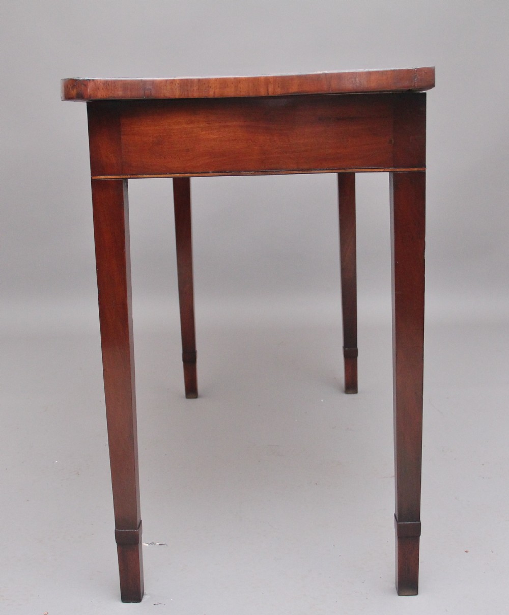 18th Century mahogany serpentine serving table View VIII
