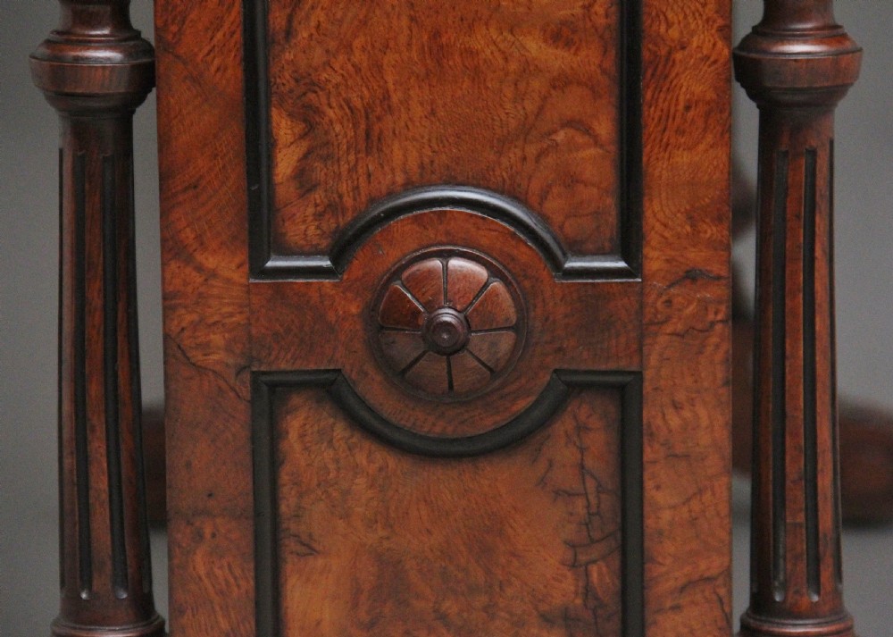 19th Century pollard oak and ebonised library table View IX