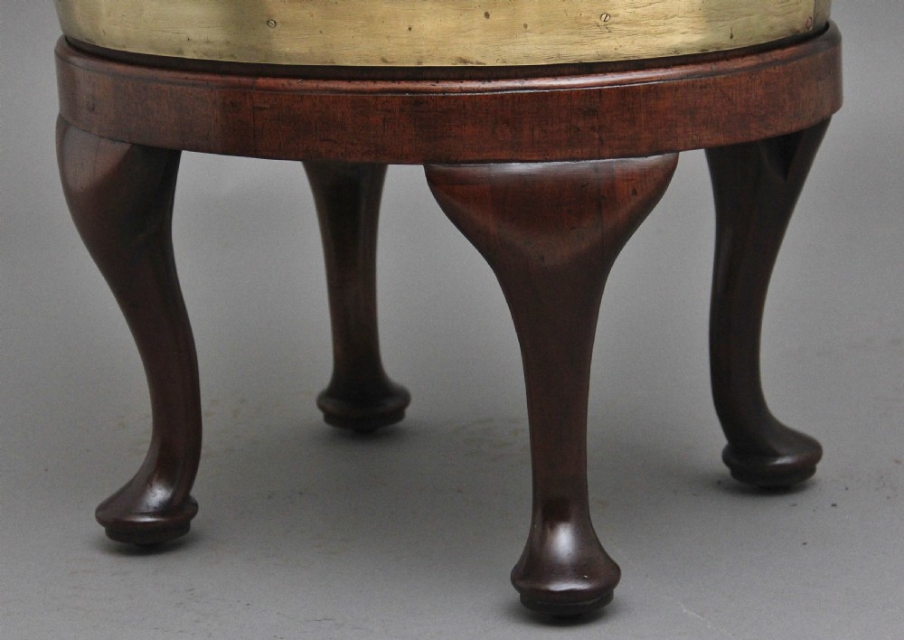 18th Century mahogany and brass bound oval wine cooler View IX