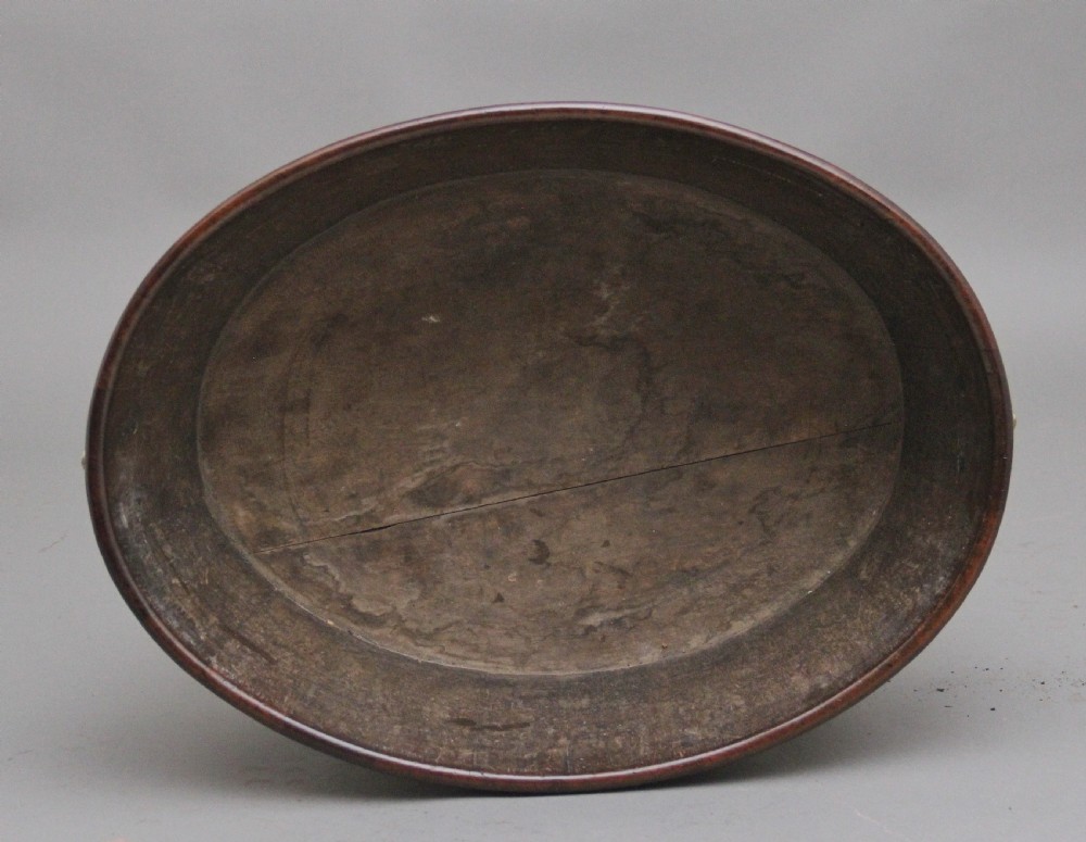 18th Century mahogany and brass bound oval wine cooler View XI