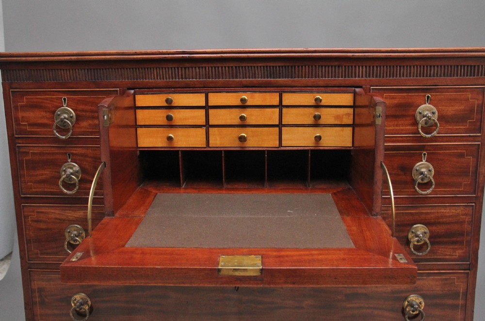 large 19th Century mahogany secretaire chest of drawers View III