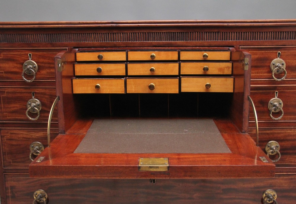 large 19th Century mahogany secretaire chest of drawers View IV
