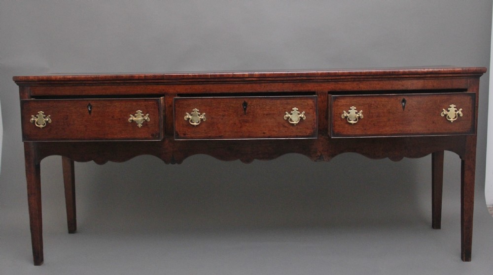 18th Century Georgian oak dresser base View II