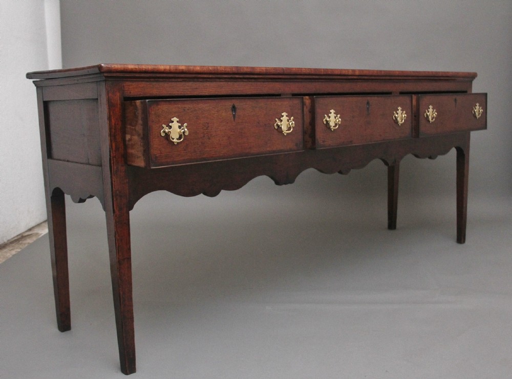 18th Century Georgian oak dresser base View V