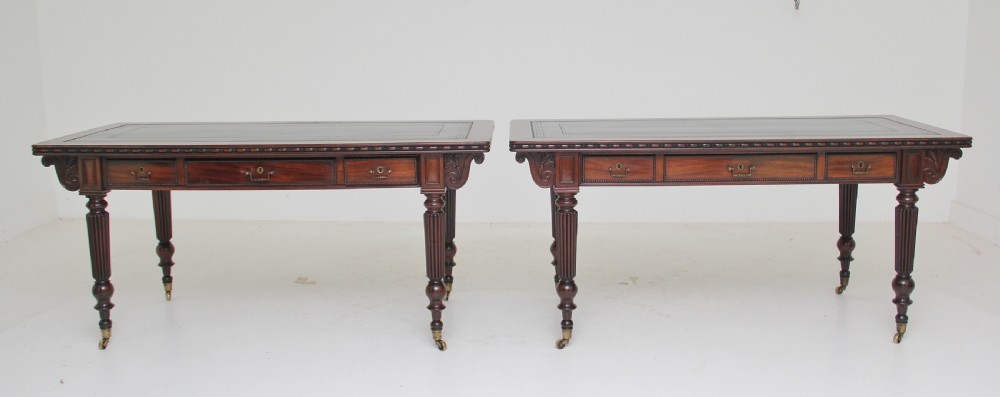 Pair of early 19th Century mahogany library tables