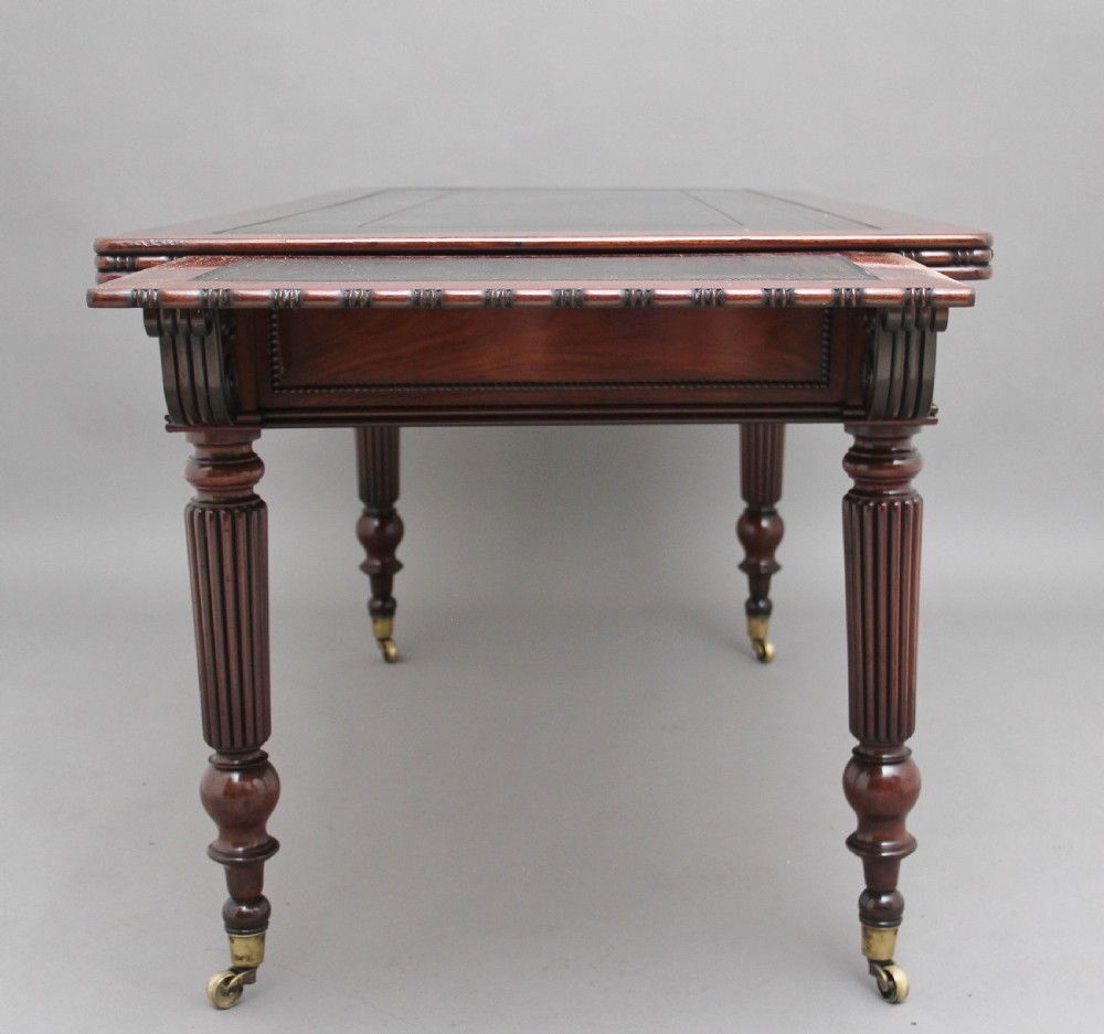 Pair of early 19th Century mahogany library tables View X