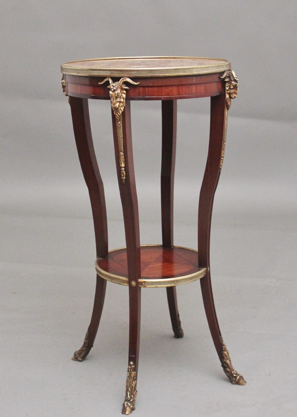19th Century French mahogany and marble top occasional table