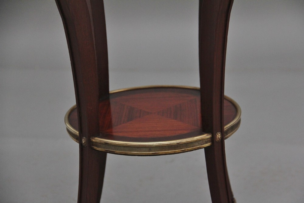 19th Century French mahogany and marble top occasional table View XI