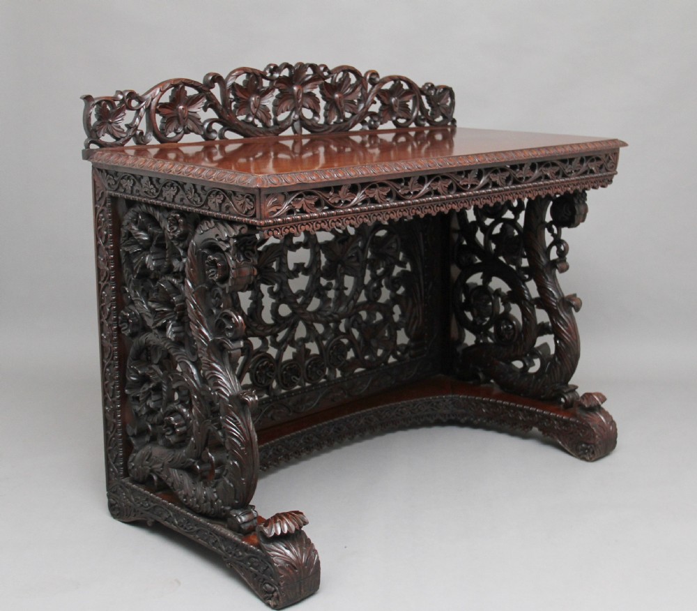 Pair of 19th Century carved console tables View IX