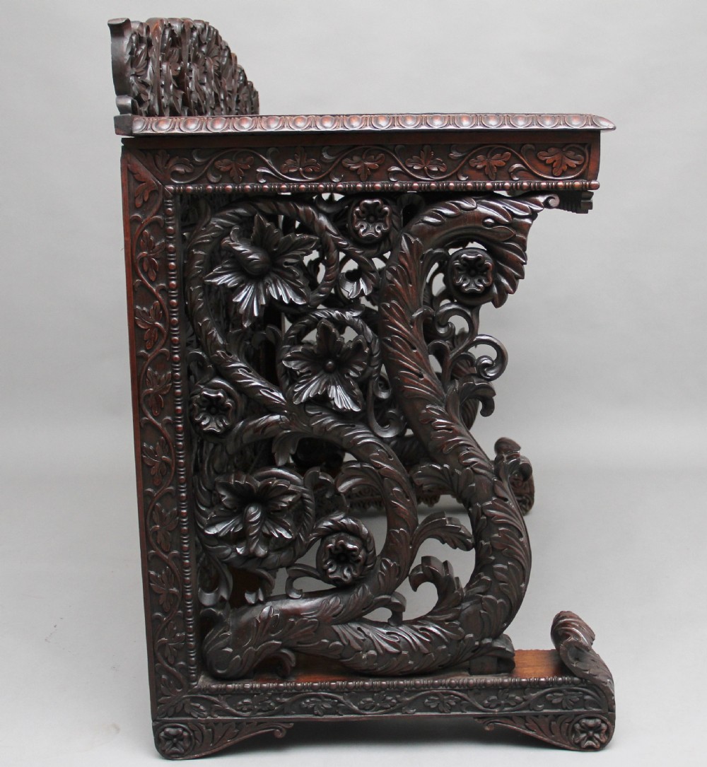 Pair of 19th Century carved console tables View X