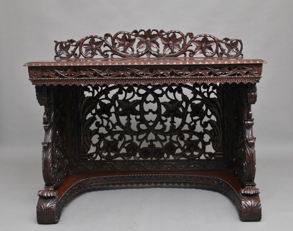 Pair of 19th Century carved console tables View XIII