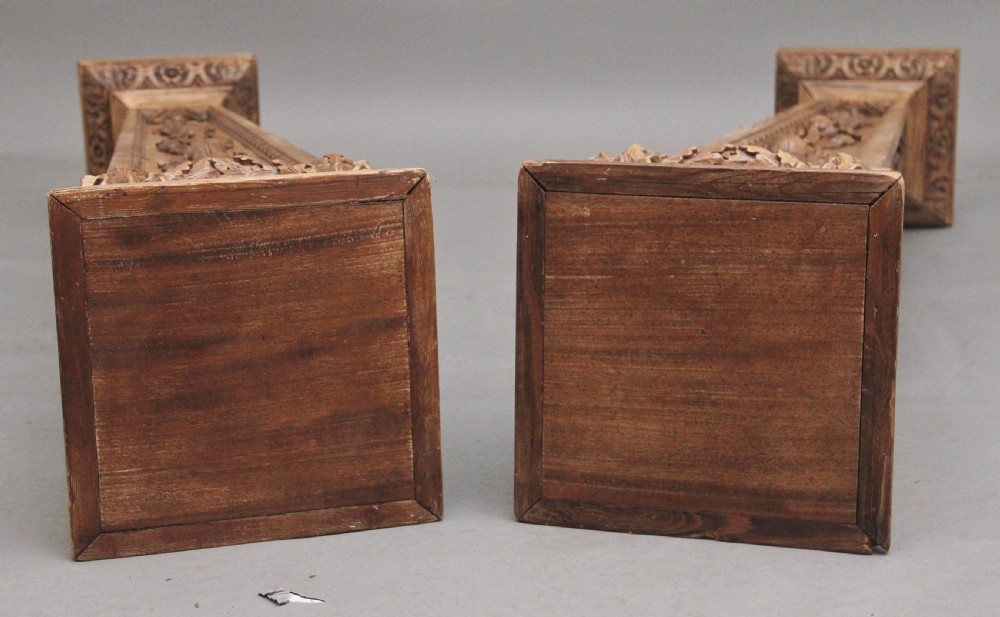 Pair 18th Century carved pine columns  View VI