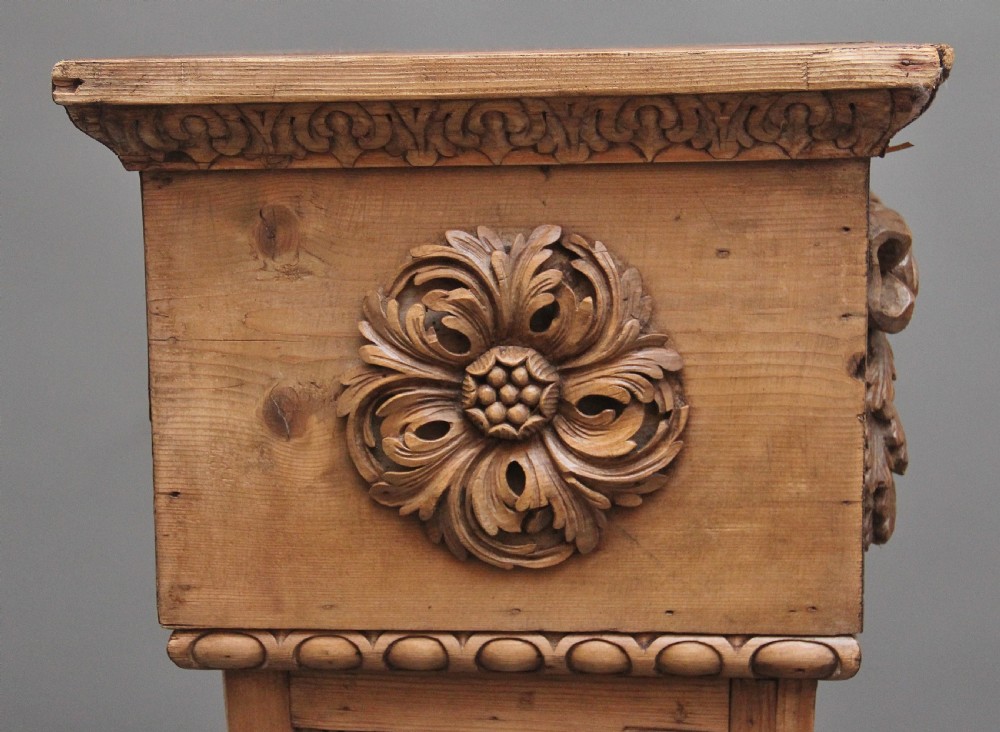 Pair 18th Century carved pine columns  View IX