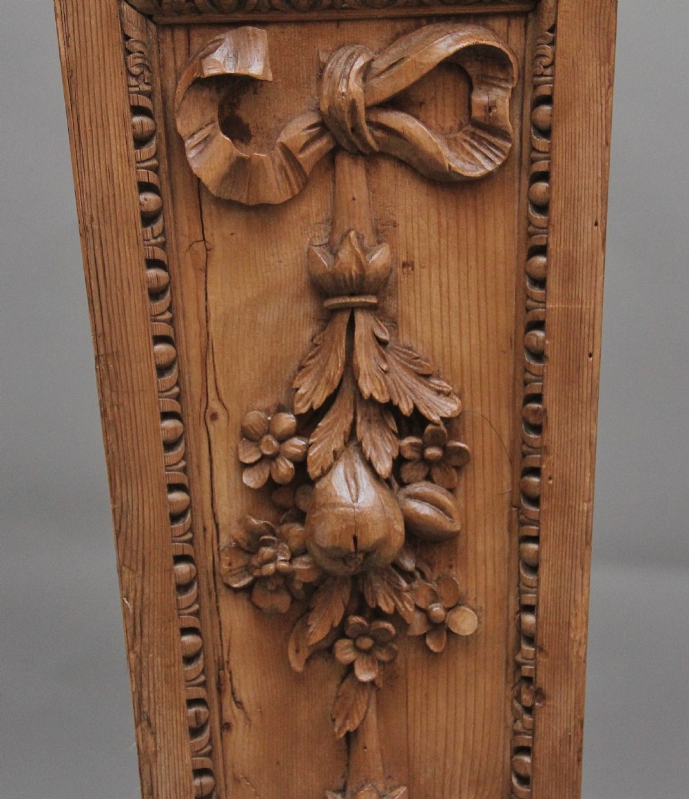 Pair 18th Century carved pine columns  View XI