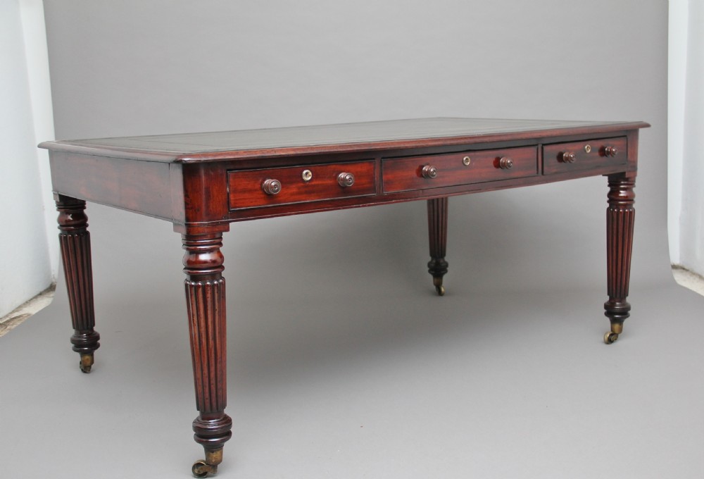 19th Century mahogany partners writing desk View III