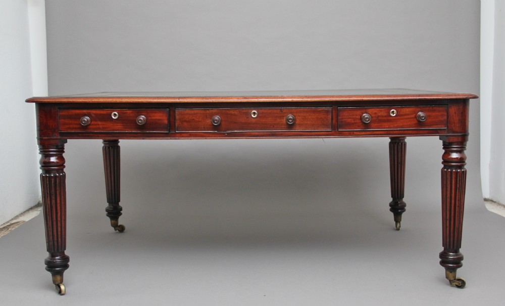 19th Century mahogany partners writing desk View V