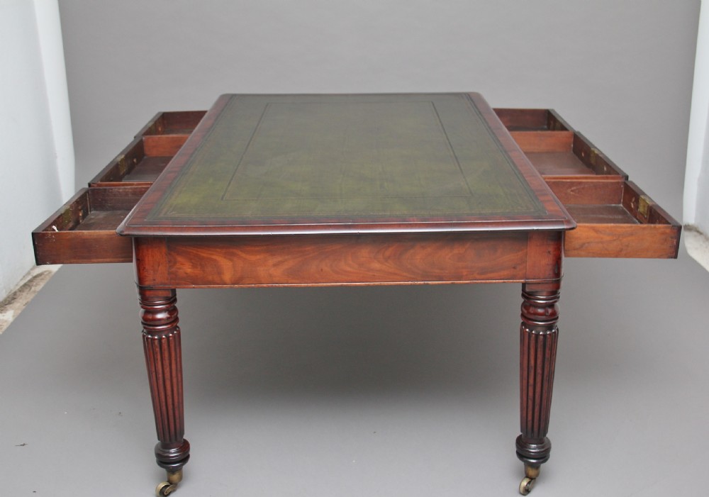 19th Century mahogany partners writing desk View VII