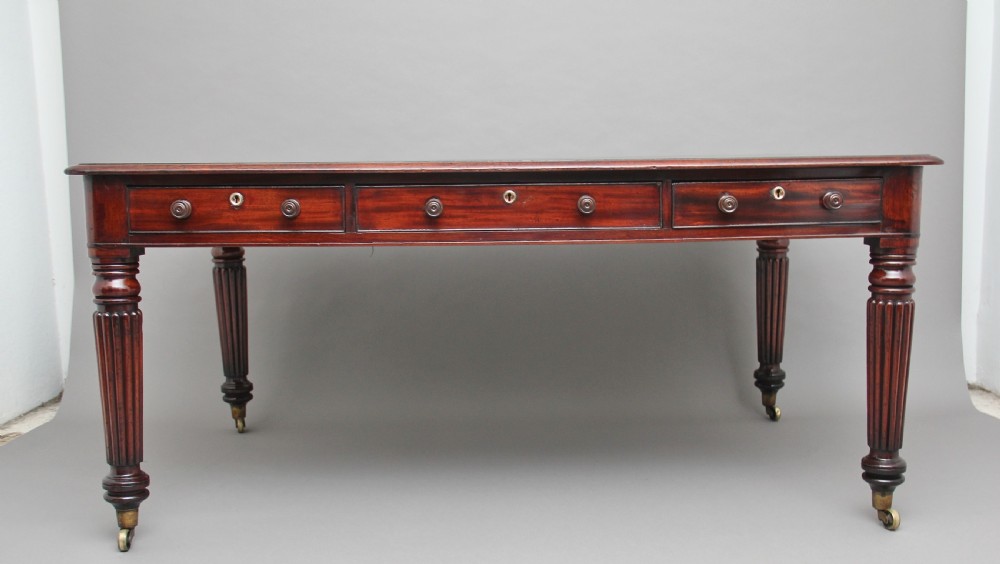 19th Century mahogany partners writing desk View X